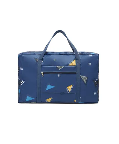 Túi xách du lịch gấp gọn họa tiết tam giác nhiều màu