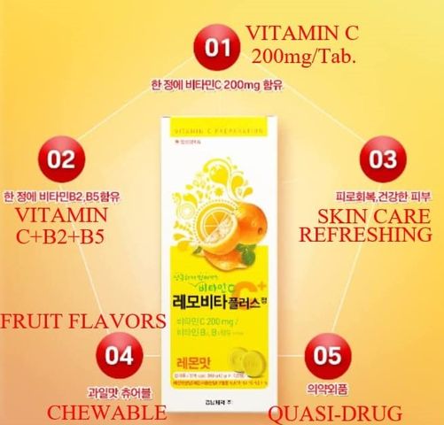 Viên ngậm LemoVita C Plus Hương Chanh - Bổ Sung Vitamin C Tăng Cường Đề Kháng - Giúp Cơ Thể Khỏe Mạnh, Hương Vị Thanh Ngọt Thơm Mát