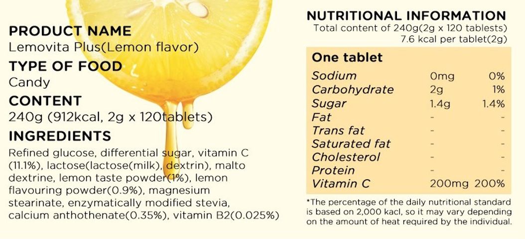 Viên ngậm LemoVita C Plus Hương Chanh - Bổ Sung Vitamin C Tăng Cường Đề Kháng - Giúp Cơ Thể Khỏe Mạnh, Hương Vị Thanh Ngọt Thơm Mát