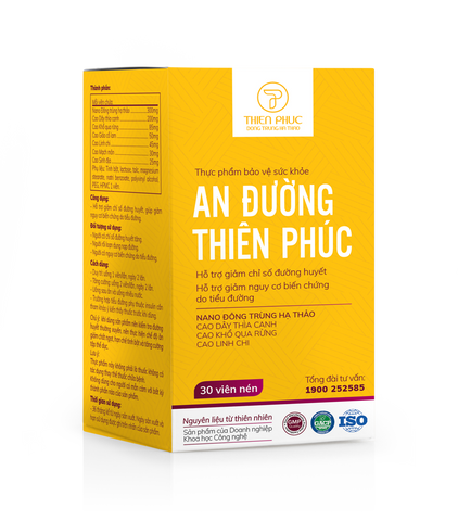 Viên Uống An Đường Thiên Phúc 30 Viên - Hỗ Trợ Giảm Đường Huyết Từ Đông Trùng Hạ Thảo - An Toàn Cho Người Tiểu Đường