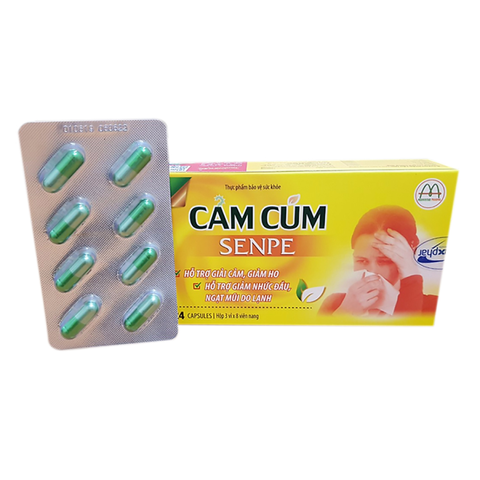 Viên uống Cảm Cúm Senpe - Hỗ trợ sức khỏe, giảm ho và ngạt mũi, bổ sung đề kháng, hộp 24 viên, thảo dược tự nhiên
