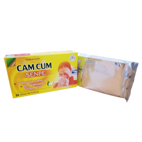 Viên uống Cảm Cúm Senpe - Hỗ trợ sức khỏe, giảm ho và ngạt mũi, bổ sung đề kháng, hộp 24 viên, thảo dược tự nhiên