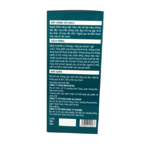 Viên uống Ginko Citicolin 800Q-10 Gold hỗ trợ tuần hoàn não - Tăng cường trí nhớ, giảm đau đầu, chóng mặt, mệt mỏi - Sản phẩm chất lượng cao