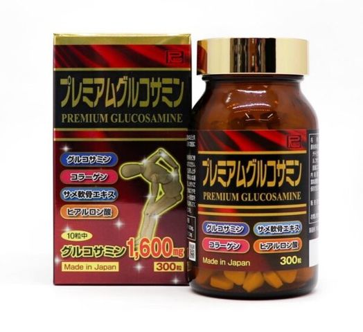 Viên uống Ribeto Premium Glucosamine hỗ trợ xương khớp - Ngăn ngừa thoái hóa, cải thiện sức khỏe xương khớp, 300 viên Nhật Bản