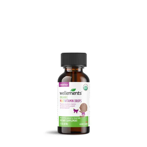 Giọt Vitamin Tổng Hợp Hữu Cơ Wellements Cho Bé Từ 2 Tháng - Hỗ Trợ Tăng Trưởng Và Phát Triển Khỏe Mạnh, USDA Organic 30ml