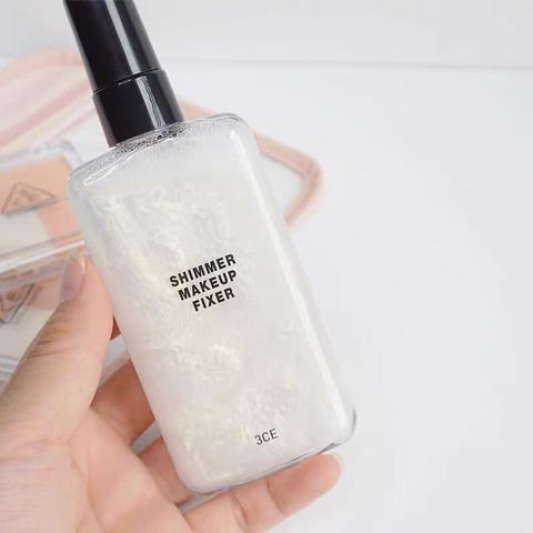 Xịt Khóa Nền Nhũ 3CE Shimmer Makeup Fixer 95ml - Giúp Lớp Trang Điểm Bền, Duy Trì Độ Tươi Mới Và Ngăn Ngừa Mụn
