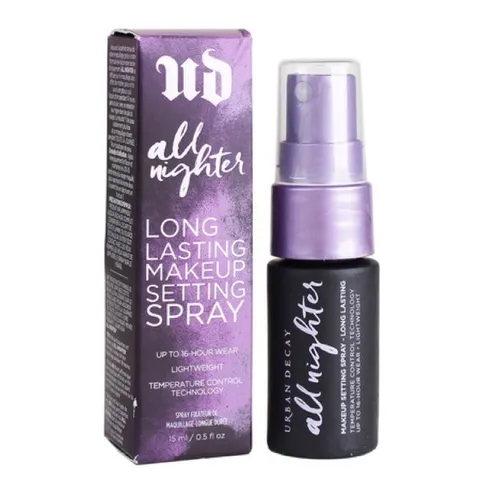 Xịt Khóa Nền Urban Decay All Nighter Makeup - Duy Trì Lớp Trang Điểm Bền Lâu, Mịn Màng, Hương Cherry Dịu Nhẹ (15ml/118ml)