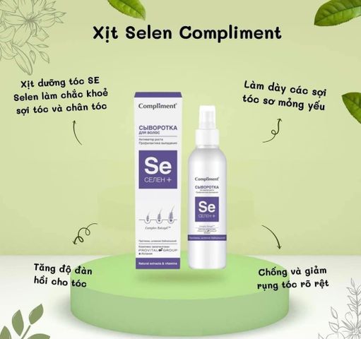 Xịt tóc Compliment SE Selen hỗ trợ mọc tóc và ngừa rụng