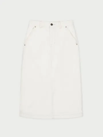 Chân váy dài Whoau Denim Furtig Skirt WHWJC3821F màu cream