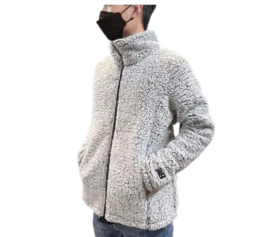 Áo khoác lông cừu New Balance Grey/White PO6106
