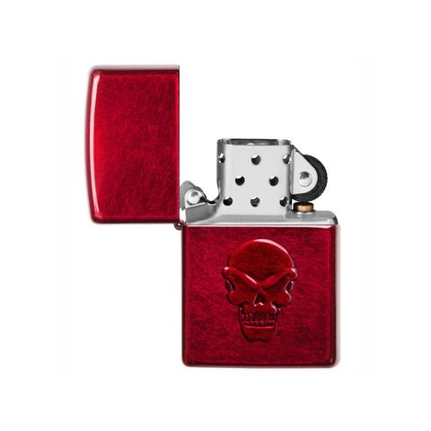 Bật Lửa Zippo 21186 Doom - Đầu Sọ Dập Nổi Trên Nền Candy Apple Red - Quà Tặng Độc Đáo Cho Người Sử Dụng