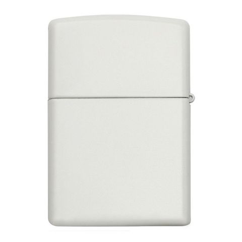 Bật Lửa Zippo 214 White Matte - Bật Lửa Chống Gió Sang Trọng Với Thiết Kế Tinh Tế - Quà Tặng Hảo Hạng Cho Người Yêu Thích Zippo