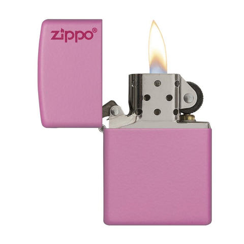 Bật Lửa Zippo 238ZL Classic Hồng Mờ - Thiết Kế Cổ Điển Có Logo Zippo - Quà Tặng Lý Tưởng Cho Người Yêu Thích Zippo