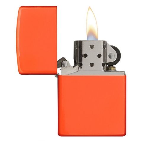 Bật Lửa Zippo 28888 Neon Orange Matte - Thiết Kế Đơn Giản, Màu Sắc Nổi Bật, Dụng Cụ Bền Đẹp Cho Người Yêu Thích Zippo