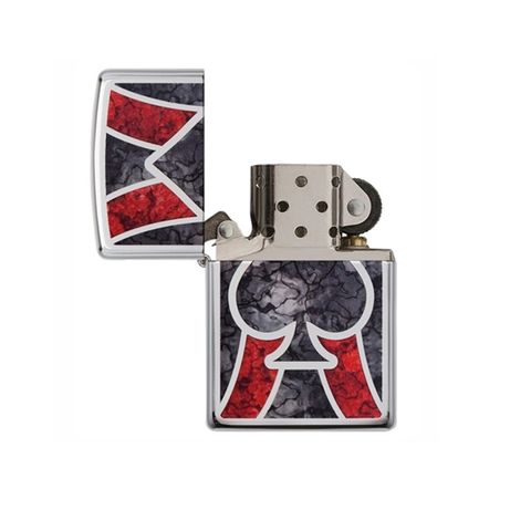 Bật Lửa Zippo 28952 Spade Design - Bật Lửa Chất Liệu Đồng Thau Sang Trọng, Kiểu Dáng Độc Đáo, Chống Gãy, Dễ Sử Dụng