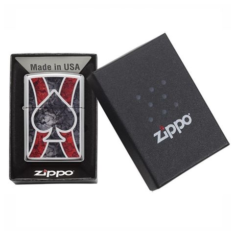 Bật Lửa Zippo 28952 Spade Design - Bật Lửa Chất Liệu Đồng Thau Sang Trọng, Kiểu Dáng Độc Đáo, Chống Gãy, Dễ Sử Dụng