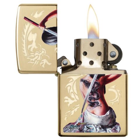 Bật Lửa Zippo 29668 Mazzi Dragon Girl - Thiết Kế Độc Đáo Họa Tiết Rồng Ánh Kim, Lửa Có Thể Nạp Lại, Quà Tặng Ý Nghĩa cho Fan Fandom