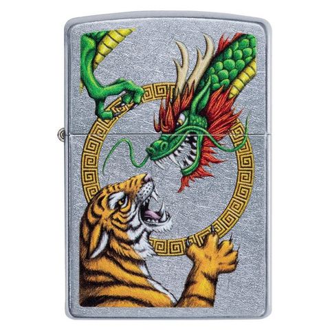 Bật Lửa Zippo 29837 Rồng Trung Quốc Thiết Kế Chrome Street - Bật Lửa Chống Gió Sang Trọng và Độc Đáo cho Fan Nghệ Thuật Á Đông