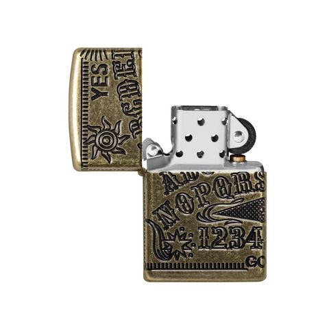 Bật Lửa Zippo 49001 Thiết Kế Ouija Board - Bật Lửa Độc Đáo Vỏ Dày Armor™ Cao Cấp - Quà Tặng Cho Fan Hâm Mộ Bí Ẩn