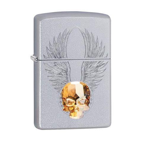 Bật Lửa Zippo 49034 Hình Đầu Skull Vàng - Thiết Kế Sang Trọng, Chất Liệu Đồng Thau Cao Cấp, Quà Tặng Phong Cách Mới