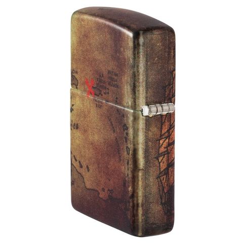 Bật Lửa Zippo 49355 Thiết Kế Tàu Cướp Biển - Chống Gió, Nguyên Khối Đồng Thau, Quà Tặng Độc Đáo Cho Fan Hâm Mộ Hàng Hải