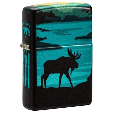 Bật Lửa Zippo 49481 Thiết Kế Nai Sừng Tấm - Bật Lửa Chống Gió Bằng Đồng Thau Nguyên Khối - Quà Tặng Sang Trọng Cho Người Yêu Thiên Nhiên