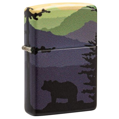 Bật Lửa Zippo 49482 Thiết Kế Cảnh Gấu - Quà Tặng Nghệ Thuật Dành Cho Người Yêu Thiên Nhiên