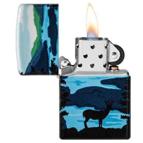 Bật Lửa Zippo 49483 Hươu Cảnh Quan Thiên Nhiên - Thiết Kế Chìm Đắm, Bền Bỉ, Quà Tặng Độc Đáo Cho Người Yêu Thích Thiên Nhiên
