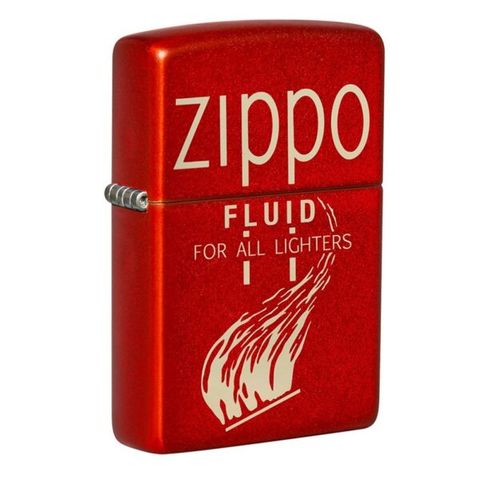 Bật Lửa Zippo 49586 Retro Design Màu Đỏ Ánh Kim - Bật Lửa Cổ Điển Lấy Cảm Hứng Từ Những Năm 40 - Quà Tặng Sành Điệu cho Người Sưu Tầm