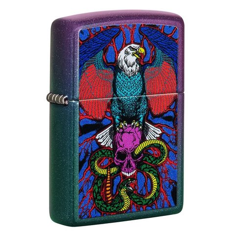 Bật Lửa Zippo 49600 Hổ Báo - Thiết Kế Đại Bàng, Rắn, Bộ Xương - Quà Tặng Độc Đáo, Chất Liệu Đồng Thau Cao Cấp
