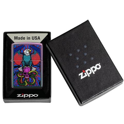 Bật Lửa Zippo 49600 Hổ Báo - Thiết Kế Đại Bàng, Rắn, Bộ Xương - Quà Tặng Độc Đáo, Chất Liệu Đồng Thau Cao Cấp