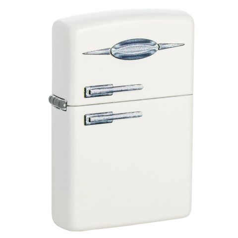 Bật Lửa Zippo 49636 Retro Fridge Design - Bật Lửa Vỏ Đồng Thau 3D Họa Tiết Tủ Lạnh Cổ Điển, Quà Tặng Độc Đáo Cho Fan Zippo