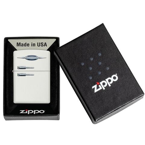 Bật Lửa Zippo 49636 Retro Fridge Design - Bật Lửa Vỏ Đồng Thau 3D Họa Tiết Tủ Lạnh Cổ Điển, Quà Tặng Độc Đáo Cho Fan Zippo