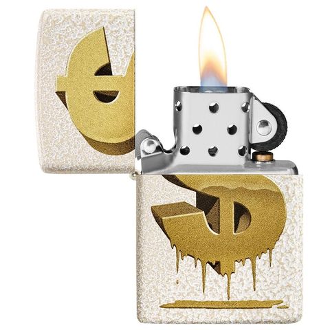 Bật Lửa Zippo 49681 Drippy Dollar Design - Bật Lửa Cao Cấp Hình Tiền Tan Chảy Sang Trọng, Quà Tặng Độc Đáo cho Fan Hâm Mộ