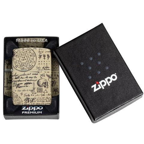 Bật Lửa Zippo 49803 Alchemy Design - Bật Lửa Chống Gió Đồng Thau Nguyên Khối, Thiết Kế Giả Kim Thuật Sang Trọng, Quà Tặng Độc Đáo