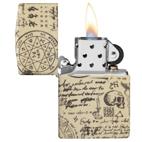 Bật Lửa Zippo 49803 Alchemy Design - Bật Lửa Chống Gió Đồng Thau Nguyên Khối, Thiết Kế Giả Kim Thuật Sang Trọng, Quà Tặng Độc Đáo