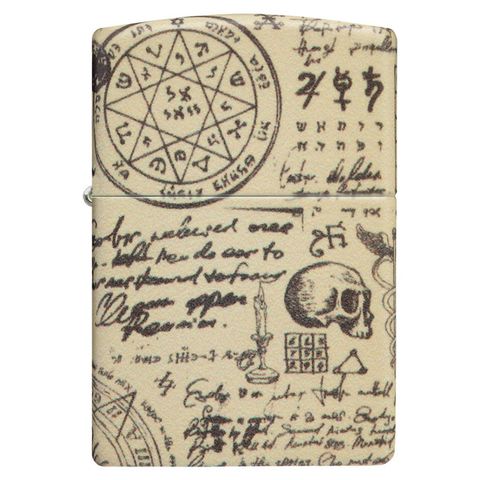 Bật Lửa Zippo 49803 Alchemy Design - Bật Lửa Chống Gió Đồng Thau Nguyên Khối, Thiết Kế Giả Kim Thuật Sang Trọng, Quà Tặng Độc Đáo