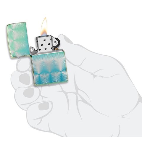 Bật lửa Zippo 49813 - Thiết kế hoa văn độc đáo, chống gió, có thể nạp lại, quà tặng hoàn hảo cho tín đồ sưu tầm.