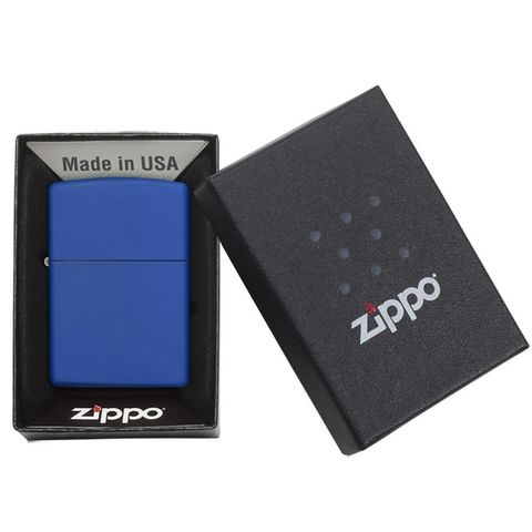 Bật lửa Zippo Classic 229 Royal Blue Matte - Bật lửa chống gió cao cấp, thiết kế sang trọng, bền bỉ và có thể nạp lại dễ dàng