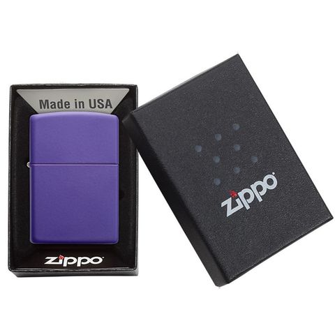 Bật Lửa Zippo Classic 237 Purple Matte - Bật Lửa Chống Gió Sang Trọng và Bền Bỉ cho Người Yêu Thích Phong Cách Thời Trang