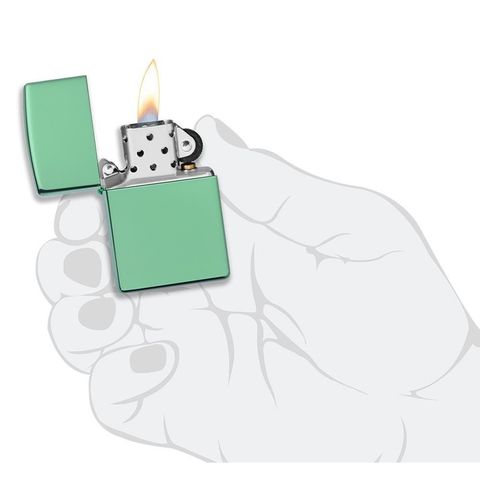 Bật Lửa Zippo Classic 28129 High Polish Green - Bật Lửa Chống Gió, Đồng Thau, Thiết Kế Sang Trọng, Quà Tặng Thú Vị
