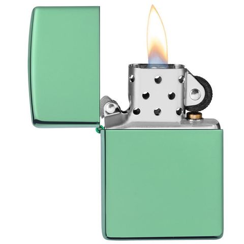 Bật Lửa Zippo Classic 28129 High Polish Green - Bật Lửa Chống Gió, Đồng Thau, Thiết Kế Sang Trọng, Quà Tặng Thú Vị