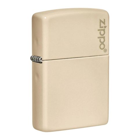 Bật Lửa Zippo Classic 49453ZL Màu Cát Sang Trọng - Logo Zippo Khắc Laser, Chất Liệu Đồng Thau Bền Đẹp, Quà Tặng Đẳng Cấp
