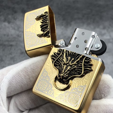 Bật Lửa Zippo Dragon Guard ZA-1-78A - Thiết Kế Rồng Độc Đáo, Vỏ Đồng Thau Chất Lượng, Phụ Kiện Thời Trang Cá Tính