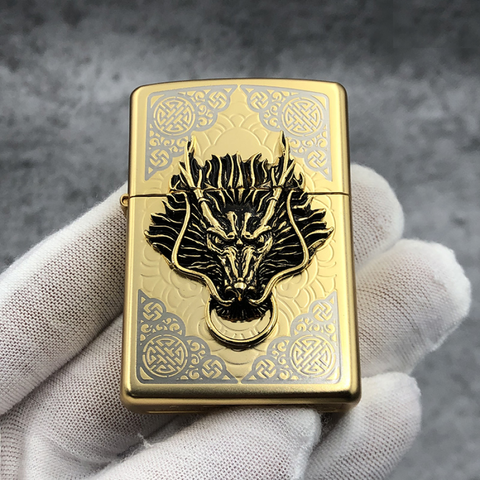 Bật Lửa Zippo Dragon Guard ZA-1-78A - Thiết Kế Rồng Độc Đáo, Vỏ Đồng Thau Chất Lượng, Phụ Kiện Thời Trang Cá Tính