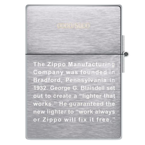 Bật Lửa Zippo Founder’s Day 2022 Limited 48167 - Bằng Đồng Thau Nguyên Khối, Khắc MultiCut 360 Độ, Quà Tặng Người Sưu Tầm