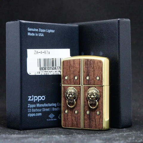 Bật Lửa Zippo Gate Of Happiness Gold ZA-4-67A - Bật Lửa Chống Gió Sang Trọng Khắc Phật Bà Quan Âm, Quà Tặng Độc Đáo