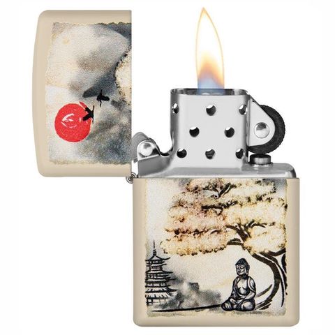 Bật Lửa Zippo Pagoda Bonsai Phật 29846 - Thiết Kế Sang Trọng, Vỏ Đồng Thau Chất Lượng Cao, Quà Tặng Y Nghĩa