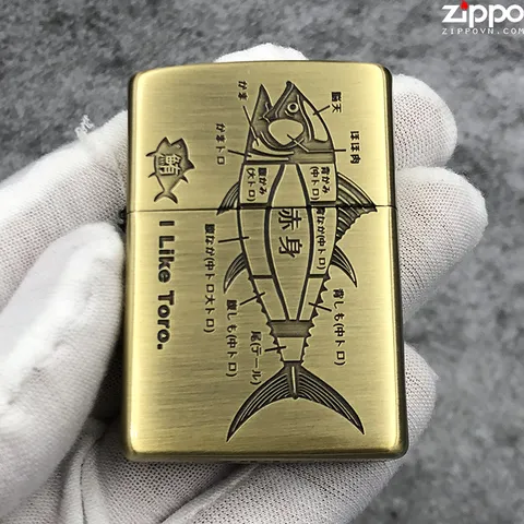 Bật Lửa Zippo ZA-5-172A I Like Toro - Thiết Kế Sang Trọng Khắc Hoa Tiết Cá Độc Đáo, Lỏng Hàng, Chất Lượng Cao, Quà Tặng Thú Vị