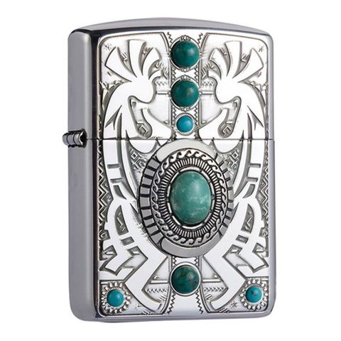 Bật Lửa Zippo ZA-5-8B K-indian Spirit - Đồng Thau Cao Cấp với Họa Tiết Tinh Xảo, Sang Trọng và Bền Bỉ, Quà Tặng Hoàn Hảo